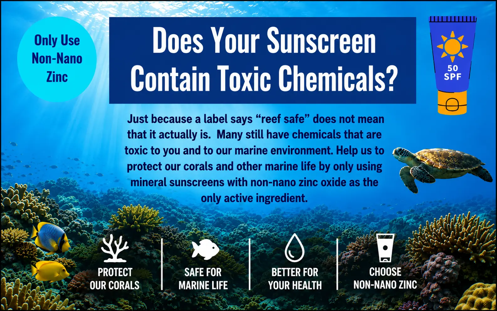 Reef-safe sunscreen